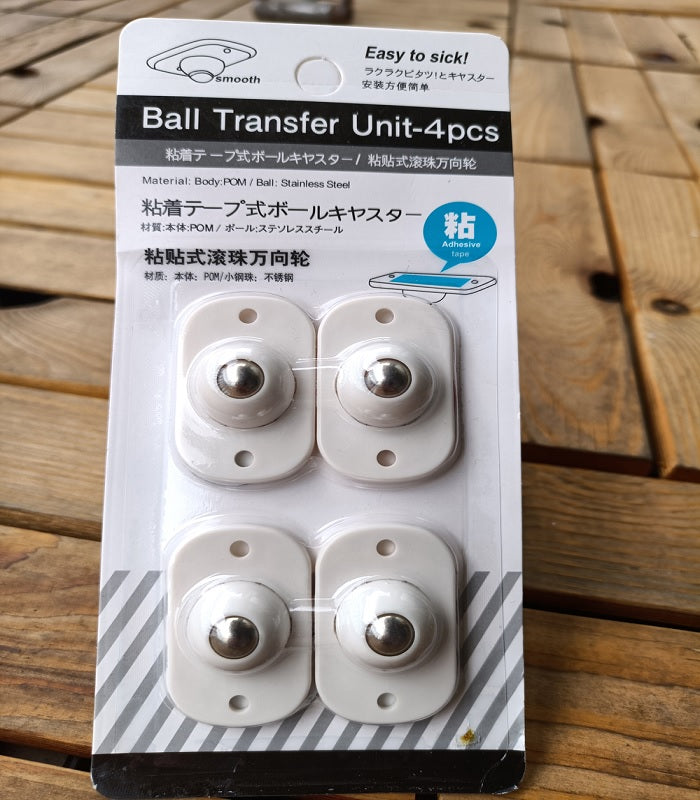 4 Pcs Universal Wheel Rack – 360° Rotating Adhesive Wheels for Easy Mo ...
