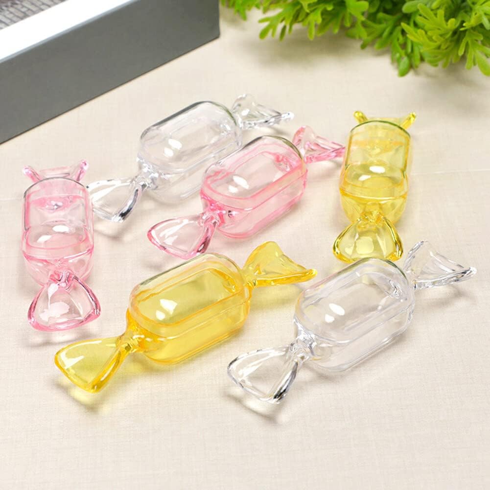 10 Pcs Mini Jewelry Organizer, Transparent Candy Shaped Jewelry Box Ring Organizer