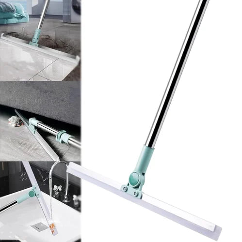Silicone Broom Bathroom Wiper - Flexible Floor & Wall Squeegee for Bathroom, Kitchen & Home ( Random color) ( Pack of 1)