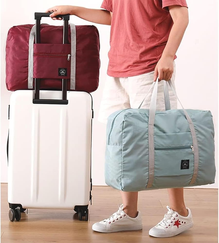 Folding Travel Bag – Lightweight Nylon Hand Luggage Duffle Bag for Men & Women, Fashionable Carry-On Travel Bag