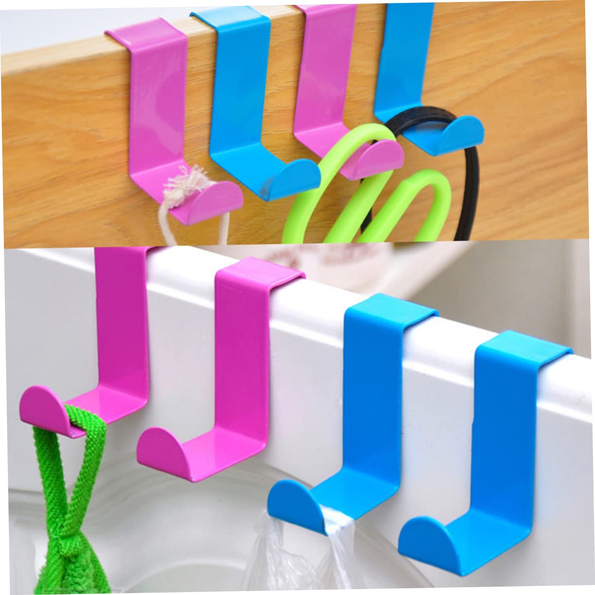 S Shape Metal Hooks – 2 Pc Multi-Use Hanging Storage Organize (Random color)