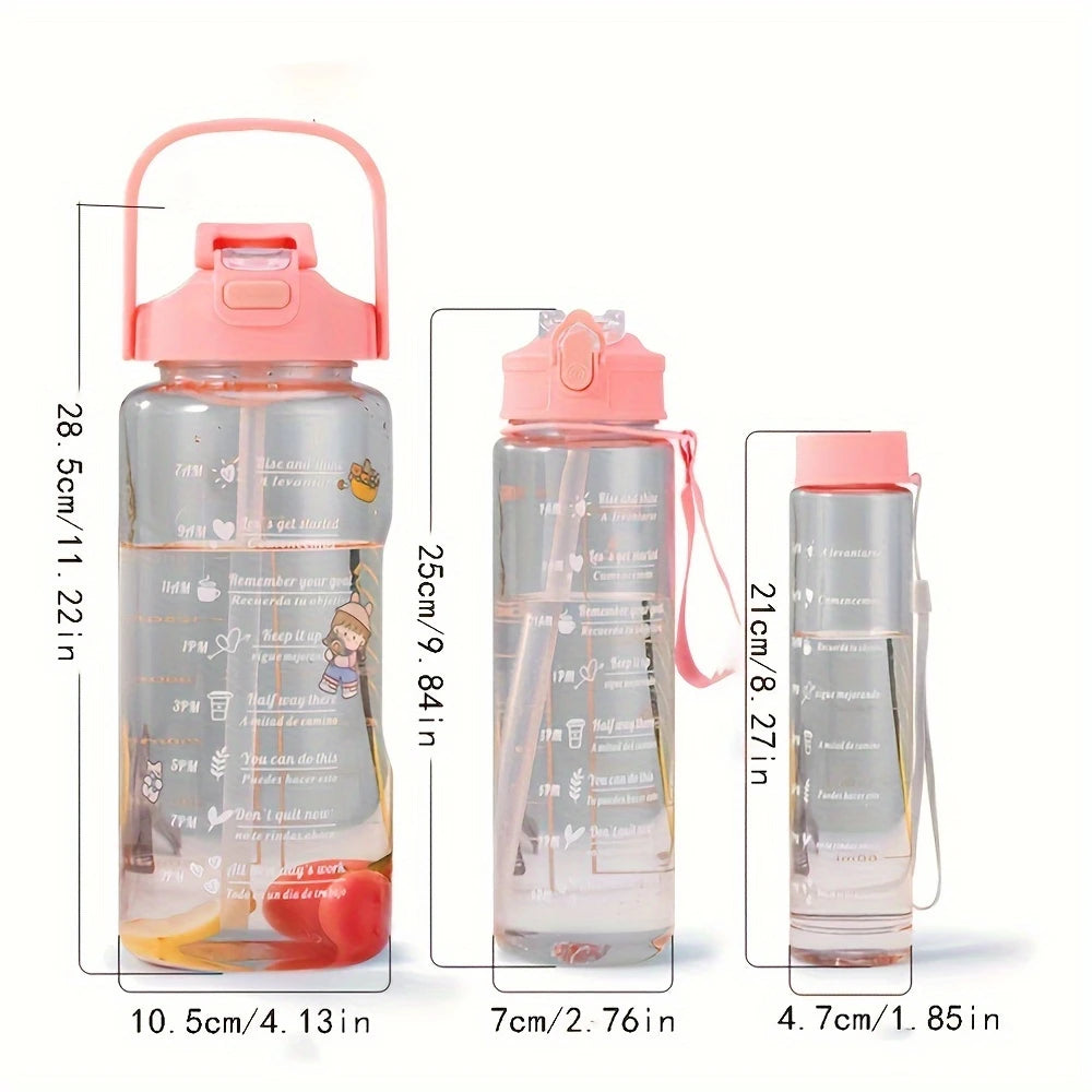 Computer Water Bottle Buy 3pcs Durable PC Material Water Bottle Set Online - 99wholesale