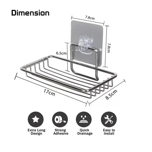 Stainless Steel Soap Holder Self Adhesive