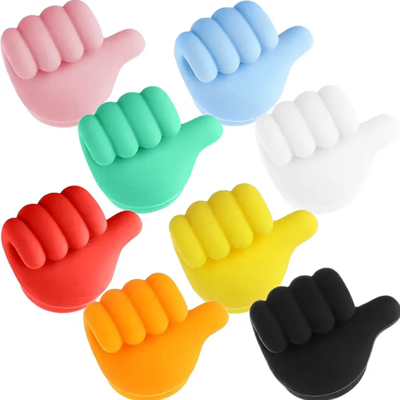 6 Pcs Multiuse Thumb Clip Hooks – Strong Self-Adhesive Wall Organizer & Hanger Set for Home, Kitchen & Office