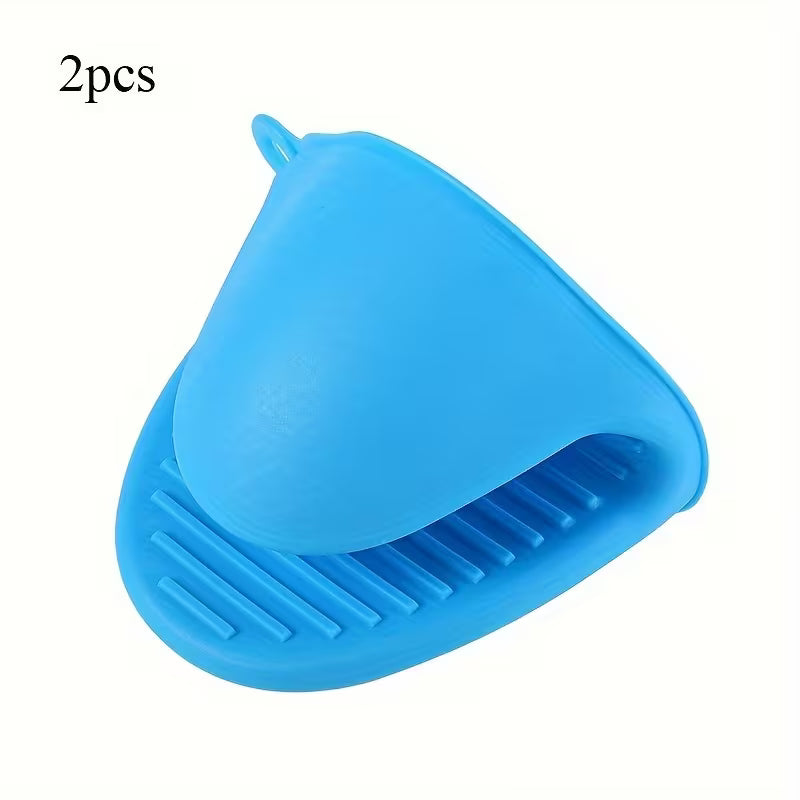 Silicone Pot Holder Mini Oven Mitts Set – Heat-Resistant, Non-Slip Finger Pinch Grips for Baking & Cooking (1 Pair)