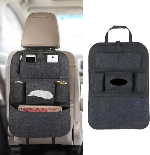 Car Back Seat Storage Organiser – Travel-Friendly Multi-Pocket Storage -Keep Essentials Neat & Accessible (Pack of 1)