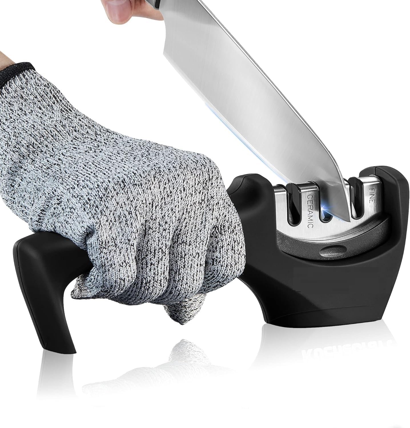 Manual 3 Stage Knife Sharpener Tool ||Advanced Knife Sharpener for Kitchen ||Knife Sharpener Rod || Knives Sharpening Tool || Knife Sharpner for Steel Knives, Kitchen Accessories