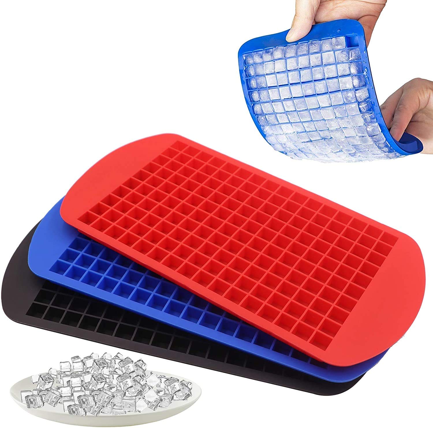 Mini Silicone Ice Cube Tray – 1 Pc Small Square Ice Mold for Beverages (Random color)