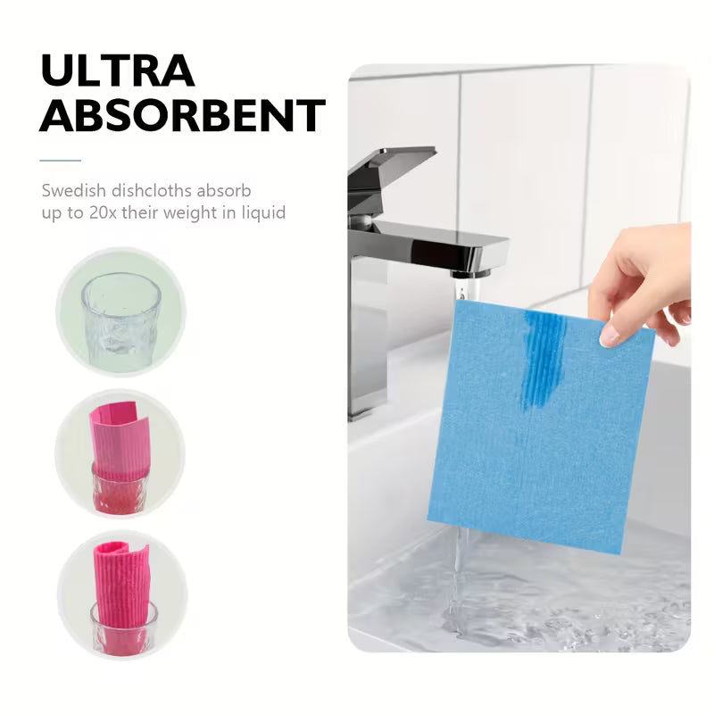 Multipurpose Wiping Cloth (19.5 x 16.5 cm) – Kitchen Cleaning Wipe, Dish Towel, Car Duster & Home Utility Cloth(Random color-Pack of 7)