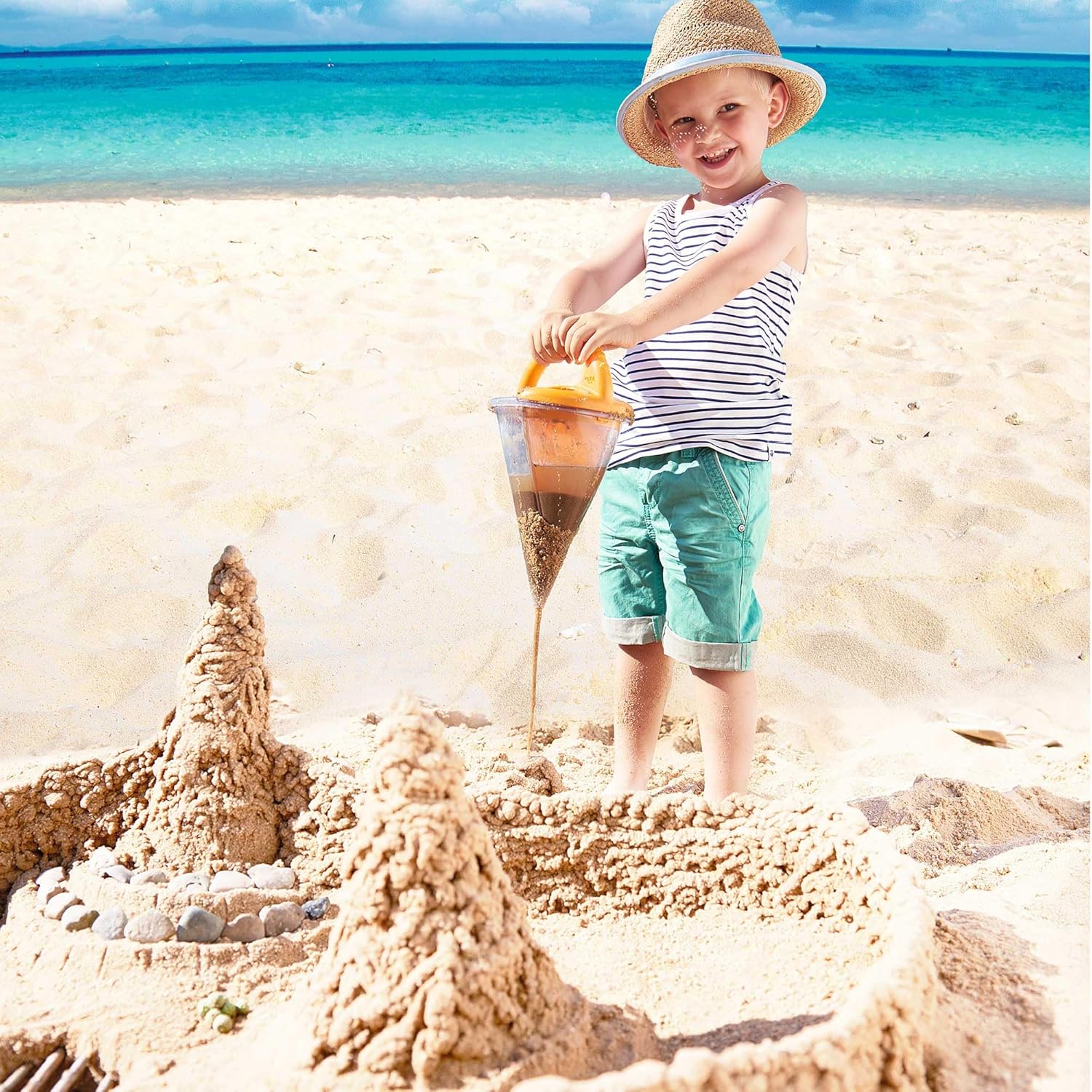Spilling Funnel XXL Sand & Water Mixing Toy – Creative Beach & Outdoor Play Tool for Kids, Fun Waterfall Sand Spinner for Spectacular Sand Creations