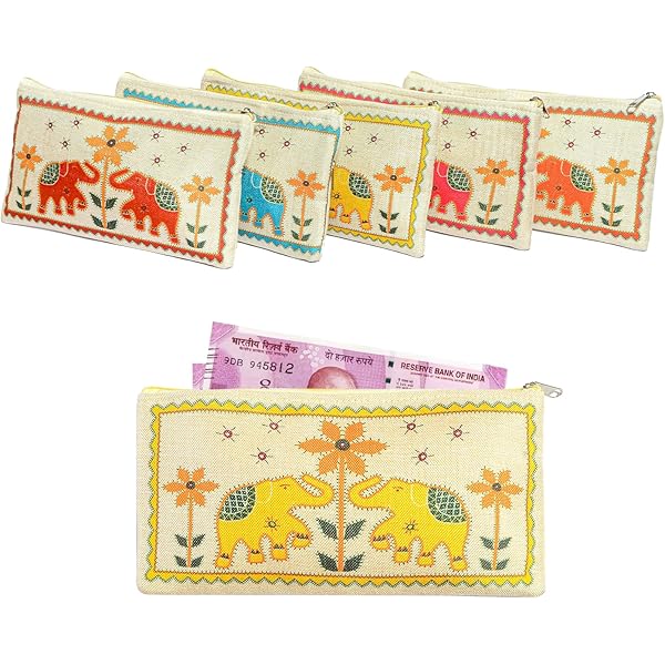 Handcrafted Elephant Embroidered Fabric Pouch