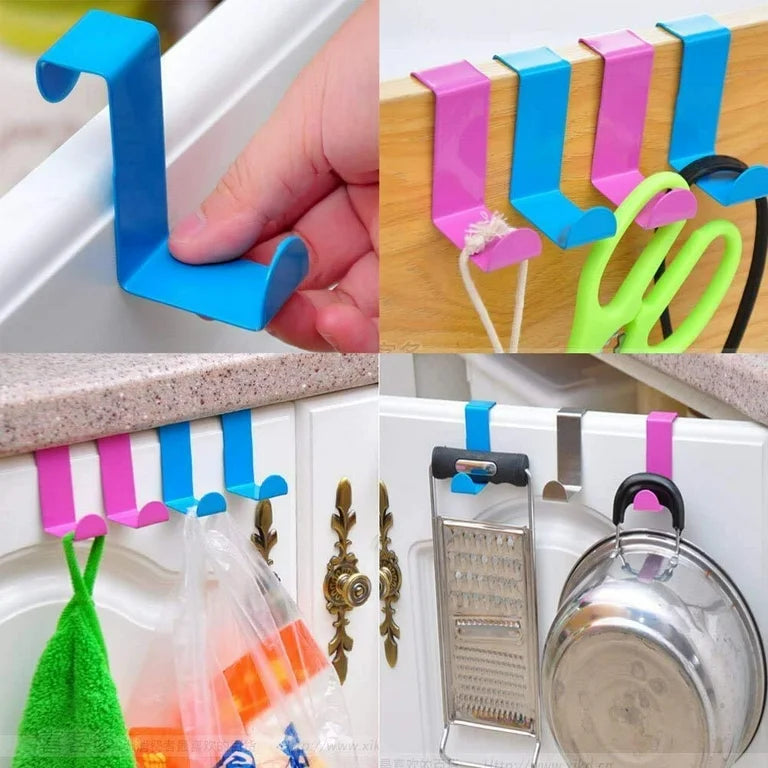 S Shape Metal Hooks – 2 Pc Multi-Use Hanging Storage Organize (Random color)
