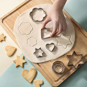 12 pcs Stainless Steel Cookie Cutters, Cookie Making Tools, Cookie Cutter Set