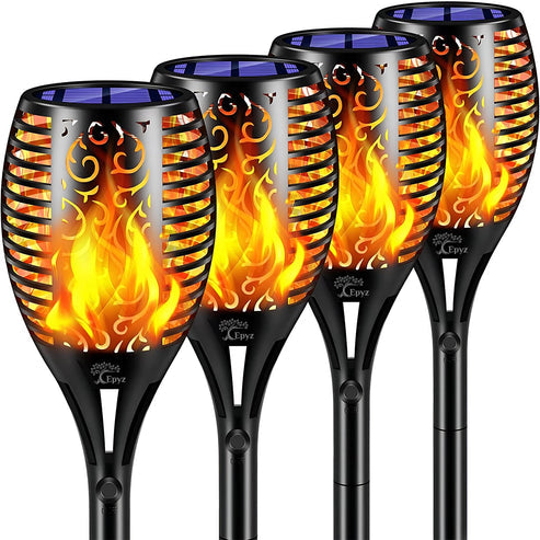 96 LED solar mashaal lamps pack of 2 for yard and party lighting