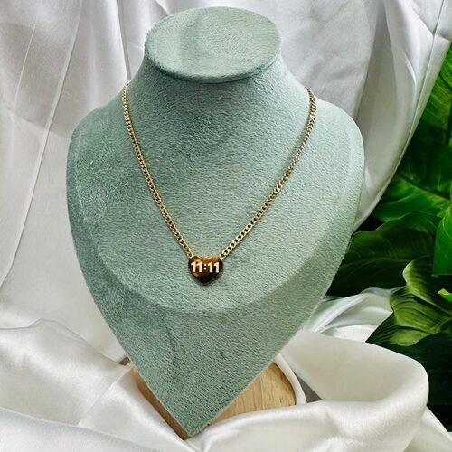 Mini Heart Pendant Anti Tarnish 18K Gold Plated Necklace