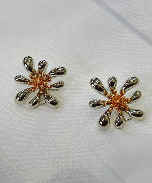 Flower Design Fancy Women Copper Earring