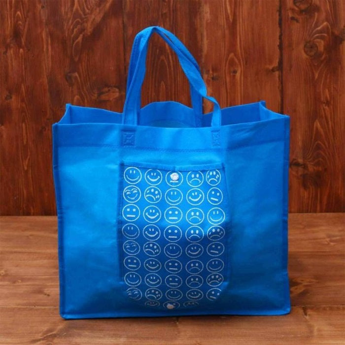 Foldable Reusable Smiley Printed Shopping Bag