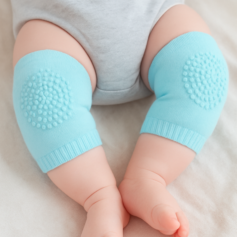 Baby Knee Pads for Crawling – Anti-Slip, Soft & Breathable Safety Protectors (Random Color-Pack of 1 Pair)