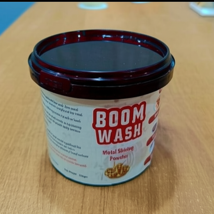 Boom Wash Metal Shining Powder – Multi-Metal Cleaner for Copper, Brass, Steel, Silver, Aluminium & Iron with Anti-Tarnish Formula