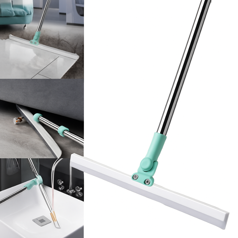 Silicone Broom Bathroom Wiper - Flexible Floor & Wall Squeegee for Bathroom, Kitchen & Home ( Random color - Pack of 1)