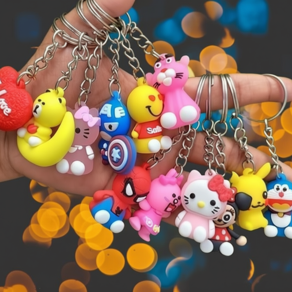 Buy Mini Random Cartoon Keychain Combo of 12 Pcs Online - 99Wholesale ...
