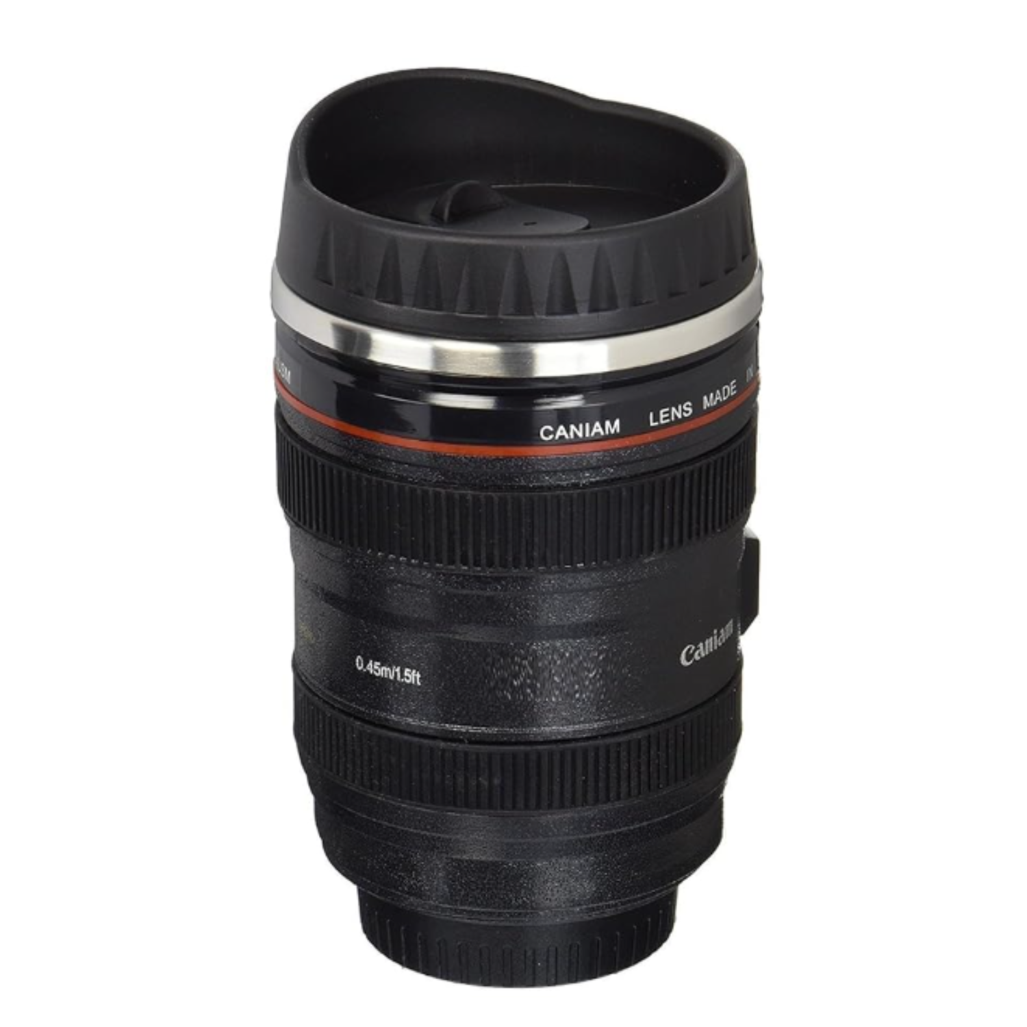 Camera Lens Mug – 350ml Stainless Steel Travel Coffee Mug with Lid, Creative DSLR Lens Design for Tea, Coffee & Gifting (1 Pc, Random Color)