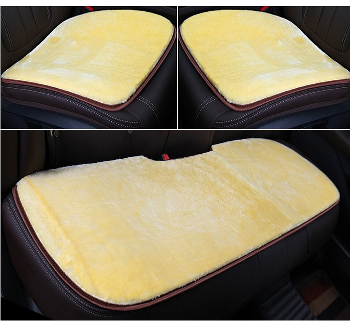 Car Seat Fur Mat (Pack of 3 - 2 Front + 1 Back)