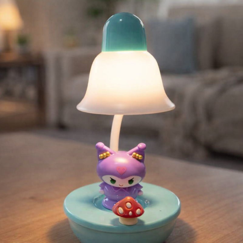 Cartoon Animal LED Table Lamp with in-build Sharpener | USB Rechargeable Study Lamp with Flexible Neck | Kids Desk Lamp-2 Light Modes(Random Cartoon-Pack of 1)