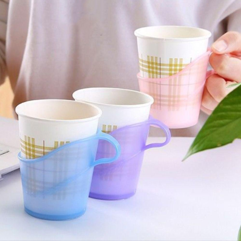 Disposable Paper Cup Holder – Coffee & Beverage Cup Carrier for Takeaway (Pack of 10)