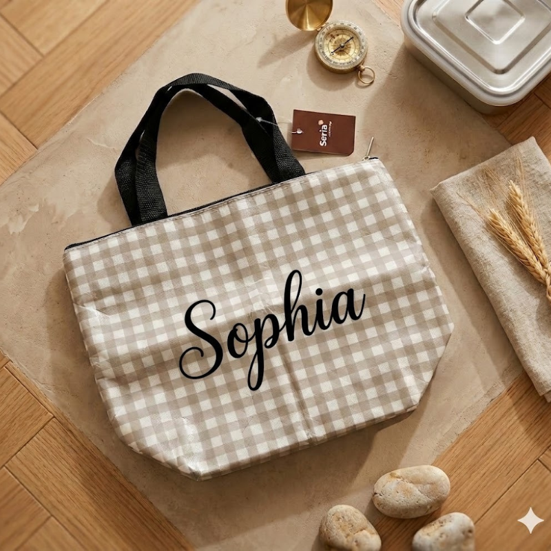 Customized Name Printed Canvas Aesthetic Tote Bag – Reusable  Bag for Shopping, College & Daily Use | Personalized Stylish Carry Bag (Random Color-Pack of 1)