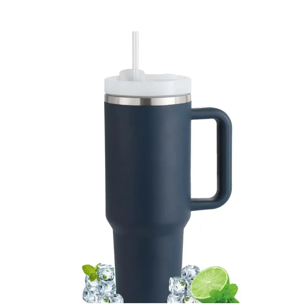 1200 ml Tumbler, Stainless Steel Vacuum Insulated Tumbler with Lid and Straw for Water, Iced Tea or Coffee, Smoothie and More, Cream