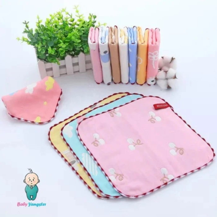 Cute Cartoon Baby Burp Towel – Soft Cotton Cloth (Random Print-Pack of 1)