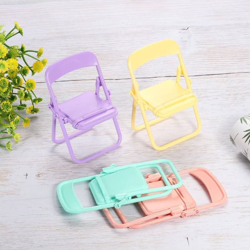 Mini Chair-Shaped Mobile Stand – Cute & Compact Phone Holder (Random color-Pack of 1)