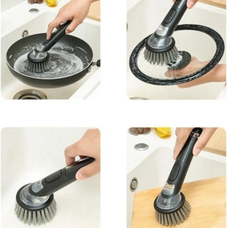 Multifunctional Liquid Soap Dispenser Brush – 2-in-1 Kitchen Cleaning Brush with Built-In Soap Dispenser(Random color-Pack of 1)