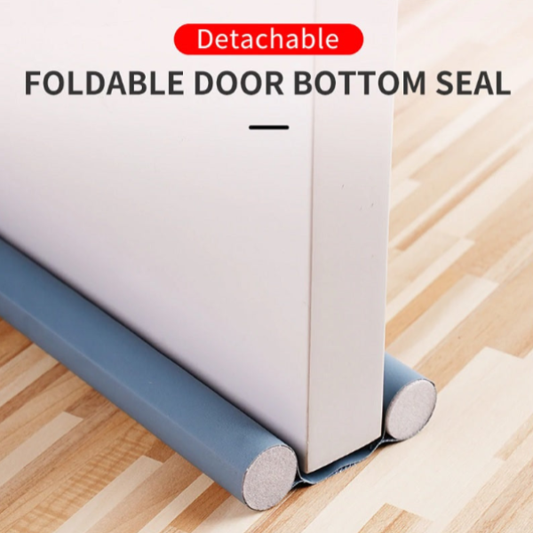 Door Bottom Sealing Strip – Twin Draft Stopper & Gap Filler for Dust, Noise & Insect Protection (Random Color-Pack of 1)