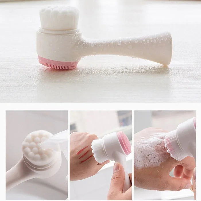 Double Sided Face Cleaning Brush