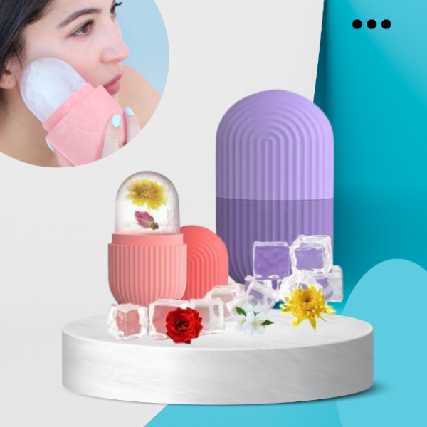 Face Ice Roller – Cooling Massager for Skin Tightening, Puffiness & Glowing Face (Random Colour-Pack of 1)