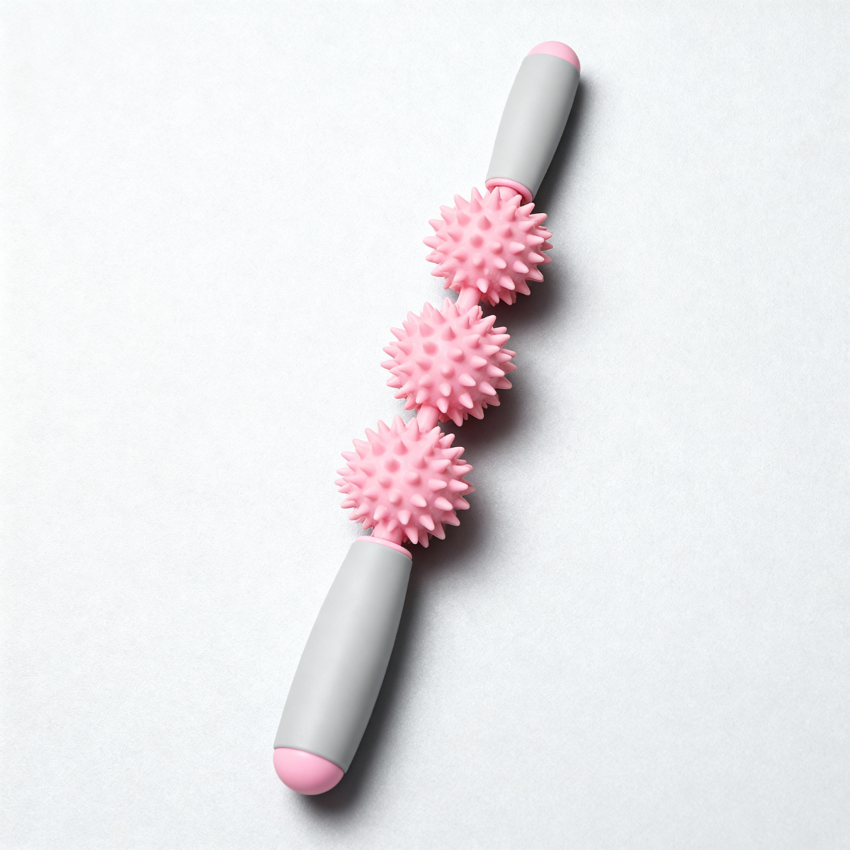 Fitness Massage Stick – Muscle Therapy Roller with 3 Spiky Balls | Deep Tissue Massager for Pain Relief & Recovery (Random color-Pack of 1)