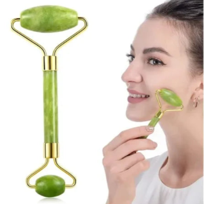 Flawless Jade Facial Massage Roller – Anti-Wrinkle Face Tool for Women, Ideal for Serum & Oil Application