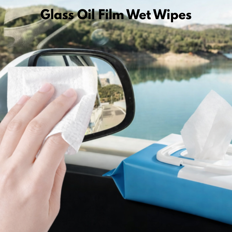 Glass Oil Film Wet Wipes – Car Windshield Cleaning Wipes for Oil Film Removal & Clear Visibility (Pack of 1)