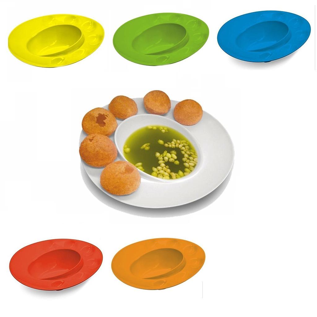 Panipuri Plate Random Colour [Buy 1 Get 1 Free]