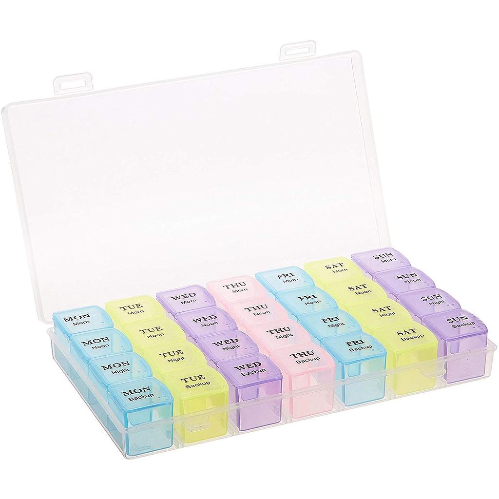 28 Days - 4 Weeks x 7 Days Pill Storage Medicine Box