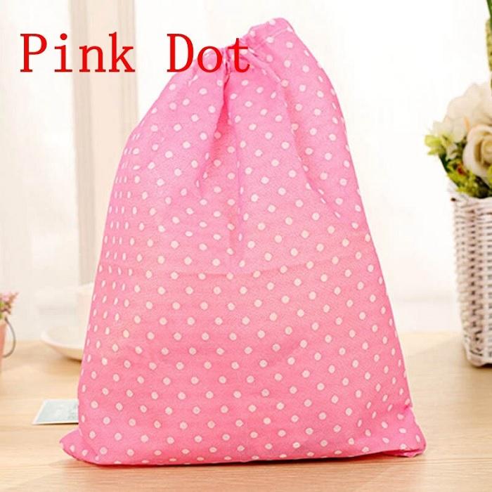 Portable Dust Proof Travel Shoe Bag Random Print - (Pack of 3 Pcs)