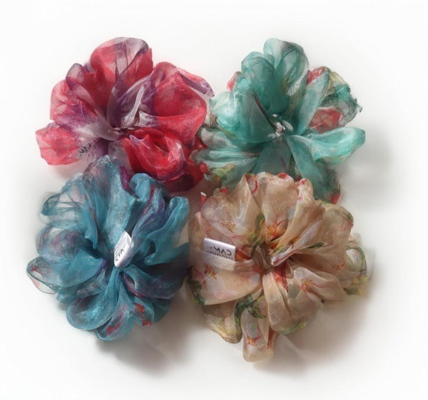 Organza Silk Hair Scrunchie (Random)