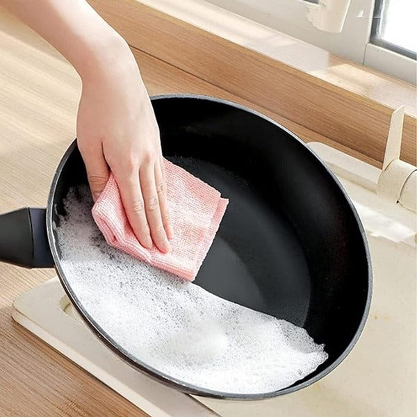 20 pcs Microfiber Cleaning Cloth (19.5 x 19.5 Cm), Thick Lint & Streak Free Super Absorbent Multipurpose Automotive Towels for Kitchen Cleaning Dusting Polishing & Detailing