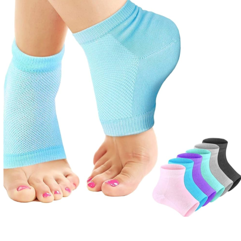 Heel Socks for Dry Cracked Heels – Silicone Heel Repair Pad & Ankle Support for Pain Relief, Swelling Reduction & Foot Care (Free Size- 1 Pair)