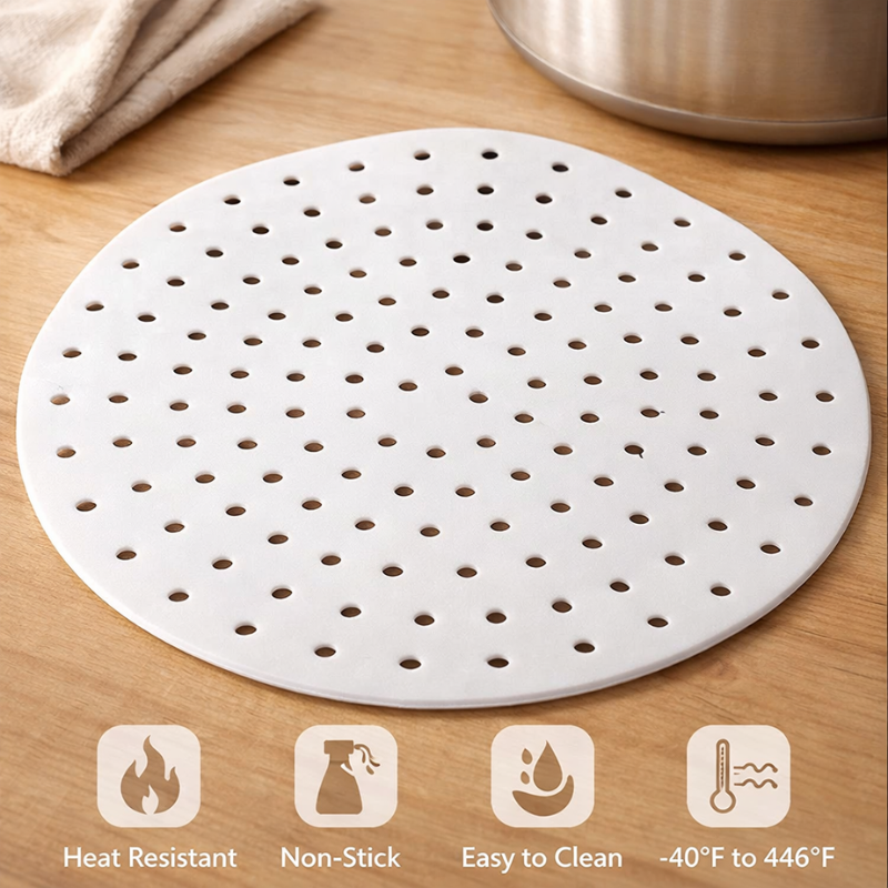 Round Heat Resistant Hot Mat – Non-Slip Kitchen Trivet for Hot Pots & Pans | Durable Table Protection Mat (Pack of 1)