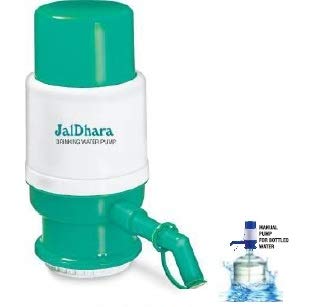 Manual hand water pump for 20-litre bottles – lightweight plastic dispenser in blue and white, ideal for home, office, and travel use - Water bottle, Best for Offices Pantry