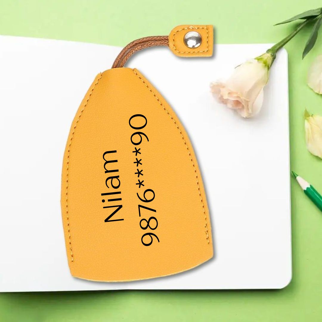 Personalized Key Holder Cover With Your Name And Contact Number! (Random color)