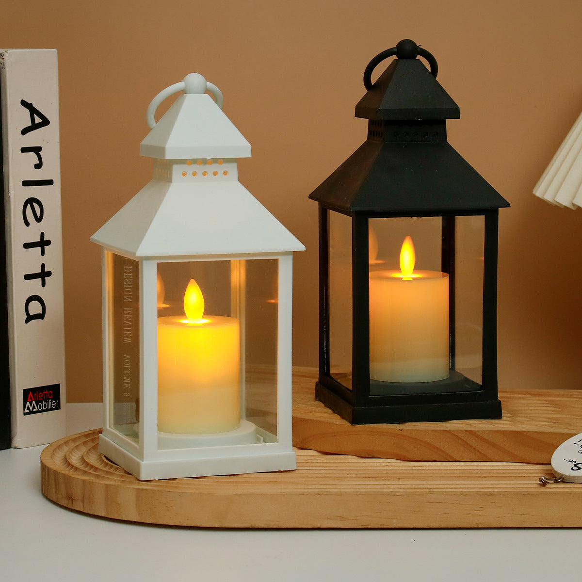 LED Hanging Lantern Lamp[BIG], Acrylic Antique LED Lantern Hurricane Lamp and Wall Hanging Led Candle Light Holder for Home, Living Room, Bedroom for Diwali Decorations